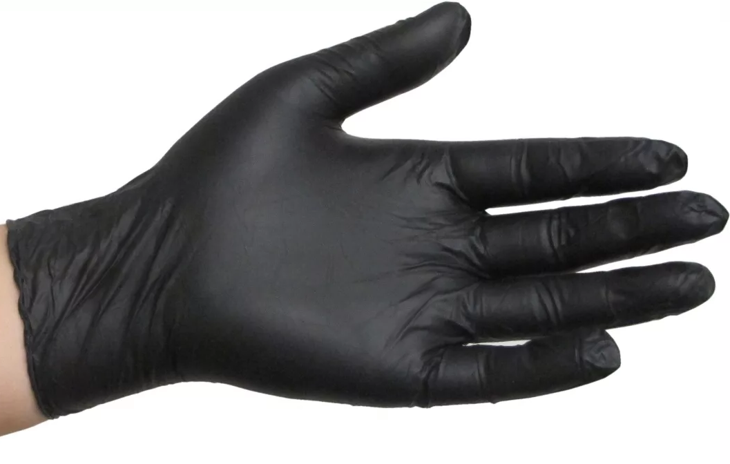 Фото черные виниловые перчатки