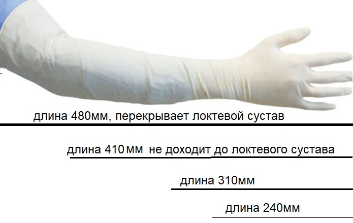 Длина манжеты перчаток